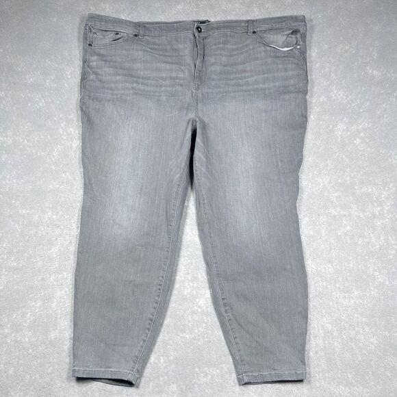 Torrid Jeans Women’s Size 30R Gray Midfit Super Skinny Denim Jeans Stretch - Picture 1 of 15